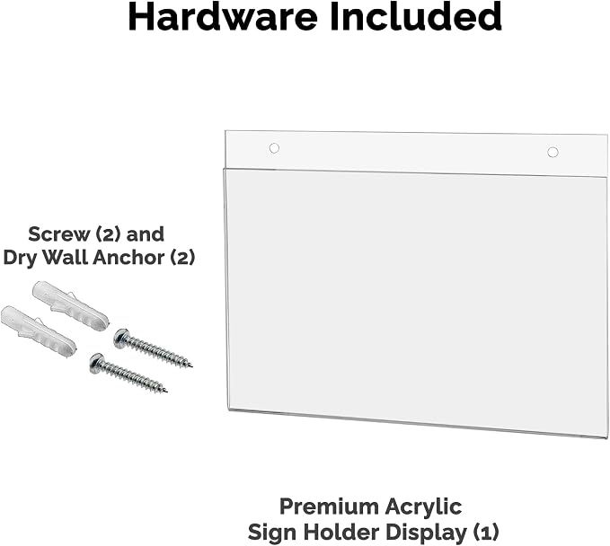 25 Pack Hanging Sign Holder 11" x 7" Acrylic Sleeve - Image 9