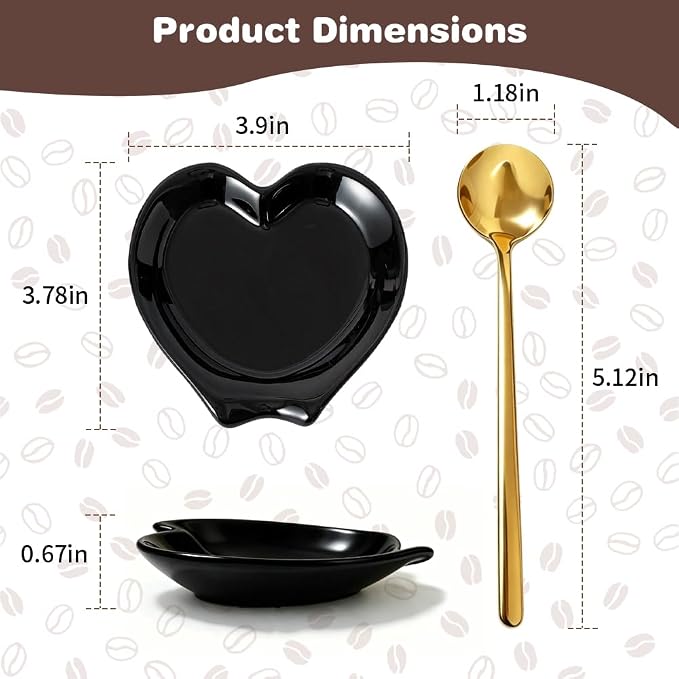 Coffee Spoon Rest Black Ceramiccoffee Spoon Holder Cute Coffee Bar And Corner - Image 2