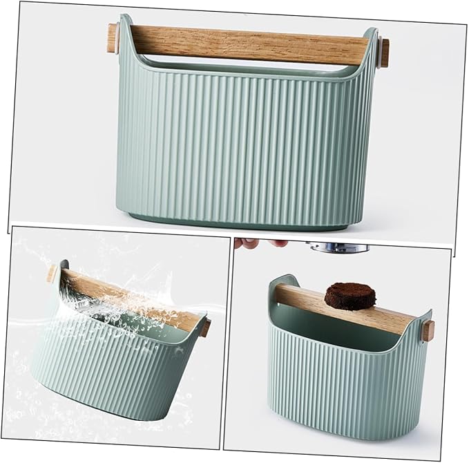 Gatuida Beech Lid Used Ground Container Ground Coffee Waste Bin Holder - Image 3