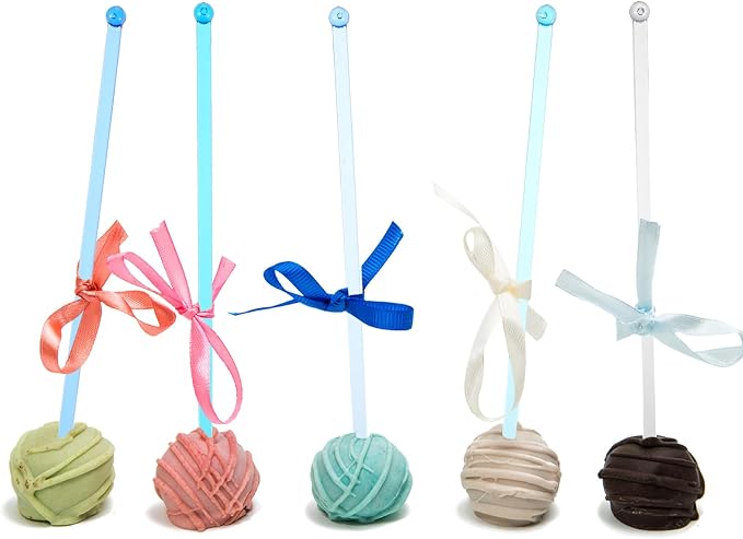 Mudder 100 Pieces Disposable Plastic Round Top Crystal Swizzle Sticks - Image 7