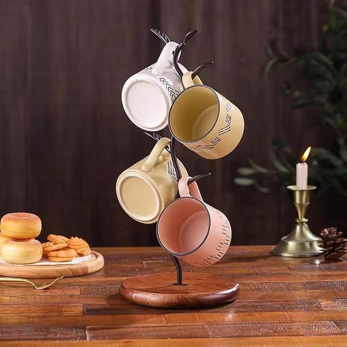 Coffee Mug Holder Tree Rack for Counter, Leaf Shaped Tea Cup Mug Holder Stand - Image 6