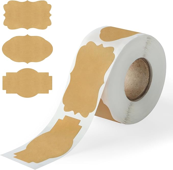 300PCS Kraft Brown Labels 2x1.2 Inch by Imeepa