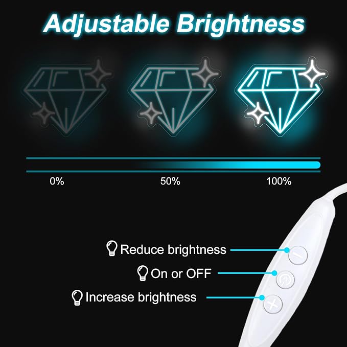 Alluring Brightness, Sparkling Sapphire Diamond LED Neon Sign - Image 5