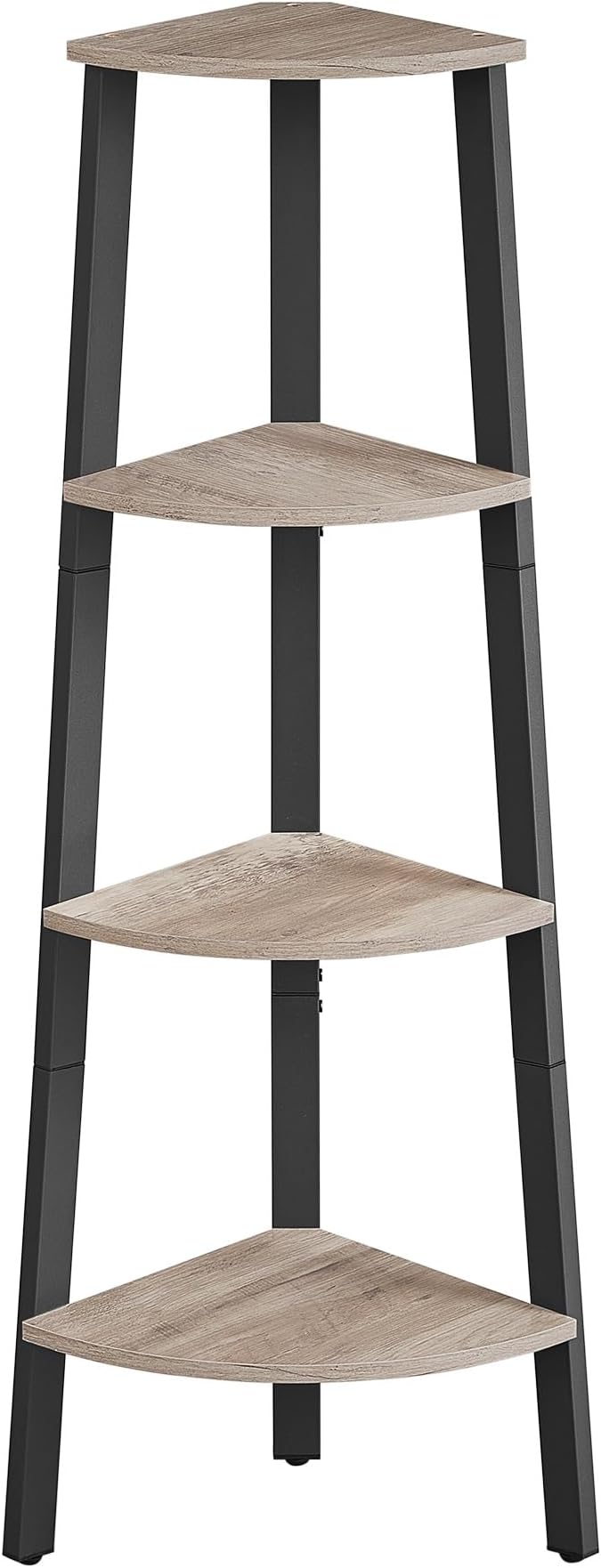 VASAGLE Corner Shelf Stand, 4-Tier Corner Bookshelf, Industrial Ladder Shelf by Unknown