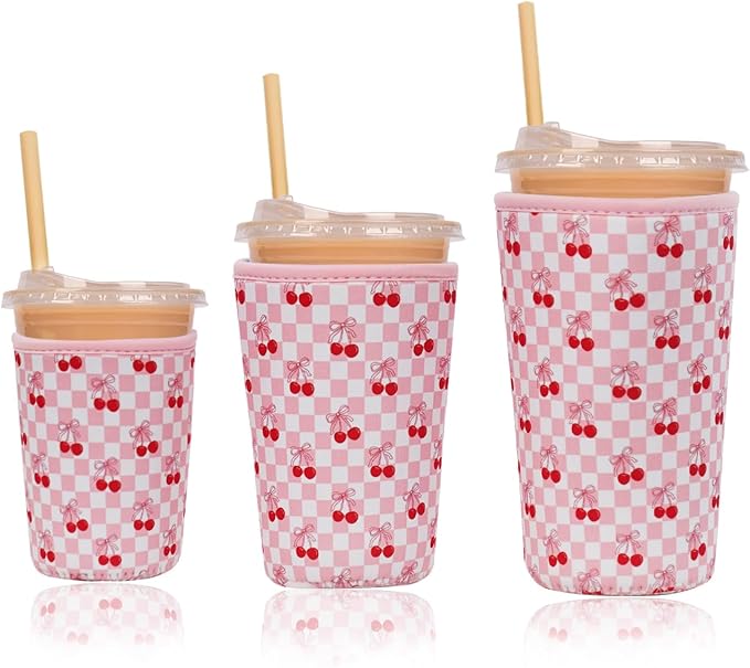 Reusable Insulated Neoprene Iced Coffee Cup Sleeve, Durable Drink Sleeve by Unknown