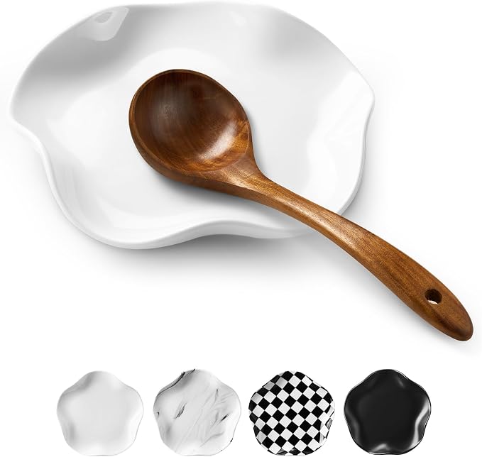 ABRUTY Spoon Rest for Stove Top, Ceramic Spoon Holder for Counter, Modern by ABRUTY