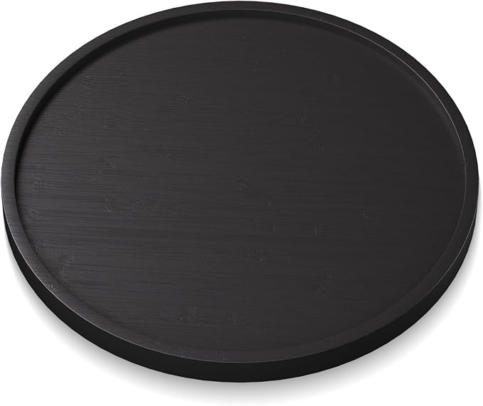 VERTORGAN Bamboo Serving Tray, 9.8 Inch Decorative Trays Platter by VERTORGAN