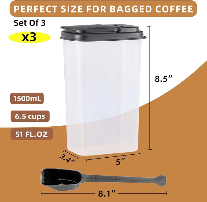 3-Pack Coffee Storage Containers - Image 3