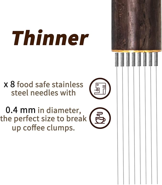 Espresso Coffee Stirrer 8 Needles 0.4mm Espresso Distribution Tools, Natural - Image 6