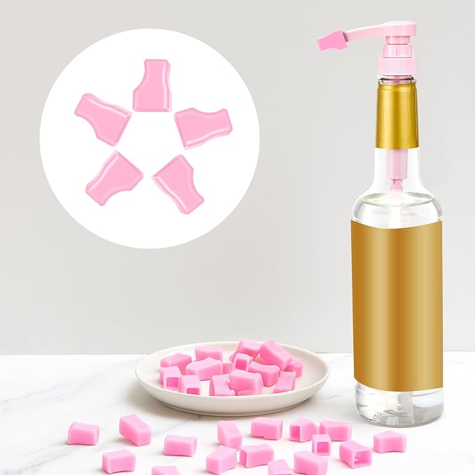 Zhehao 20 Pcs Coffee Syrup Pump Tip Cap Pourer Covers Rubber Caps Fits - Image 4