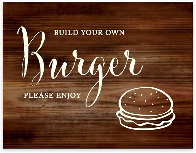 Andaz Press Wedding Party Signs, Rustic Wood Print, 8.5x11-inch, Build Your Own by AndazPress
