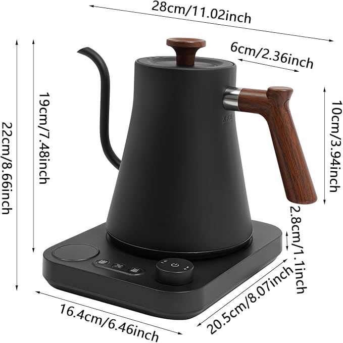 0.24 Gal Variable Temp Pour-Over Set, 1200W Quick Heat Precision Spout - Image 2