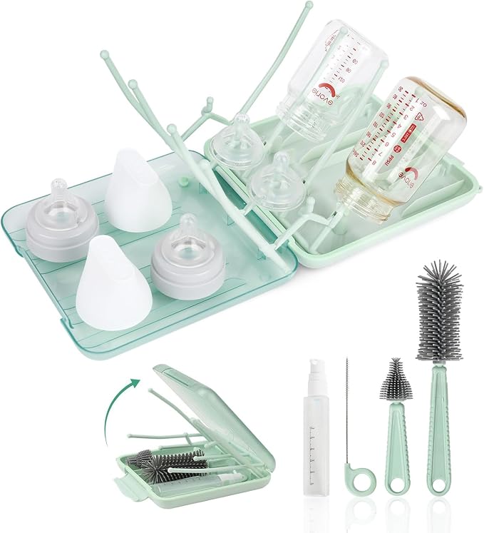 Baby Bottle Brush Set, 6-in-1 Travel Bottle Cleaner Kit by Unknown