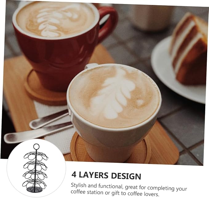 Alipis Coffee Capsule Storage Rack 4-Layer Creative Rotating Organizer - Image 7