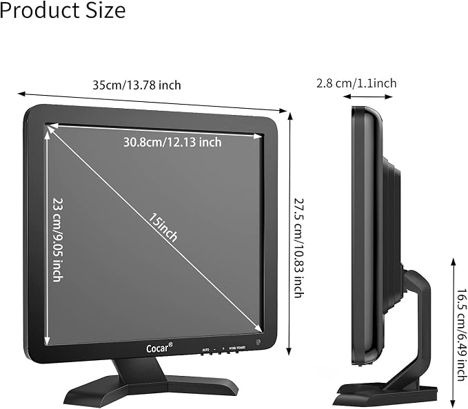 Cocar 15-inch Touchscreen Monitor, LCD 1024x768 Resolution - Image 5