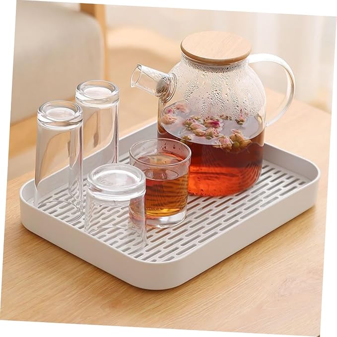 IMIKEYA Double Layer Drain Storage Tray Dish Tray Drip Small Dish Rack Drainer - Image 5