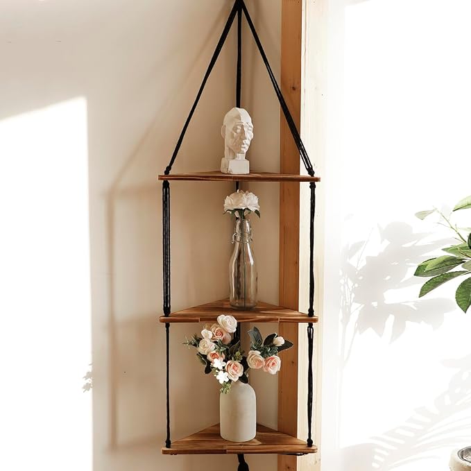 Artilady Macrame Corner Shelf Wall Hanging by Artilady