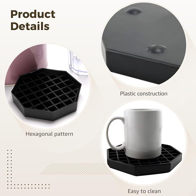 4.1 in X 4.1 in X 0.8 In/10.5×10.5×2 Cm, Bar Coffee Plastic for, Prevents - Image 3