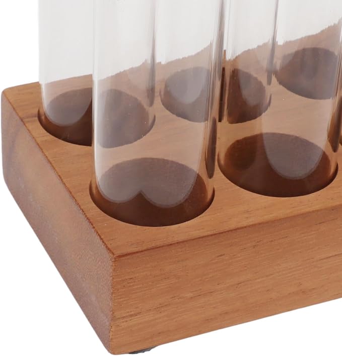 Coffee Bean Storage Tubes with Walnut Wood Stand and Glass Cellars featuring - Image 9