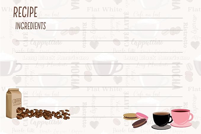 Coffee Break 4" x 6" Recipe Card, Double-Sided Design, Made in USA - Image 2