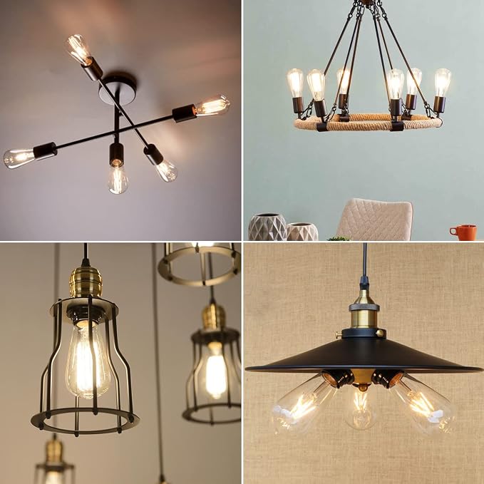 LVWIT Vintage LED Light Bulb, Dimmable 5W, ST21 Edison Style LED Filament Bulbs - Image 2