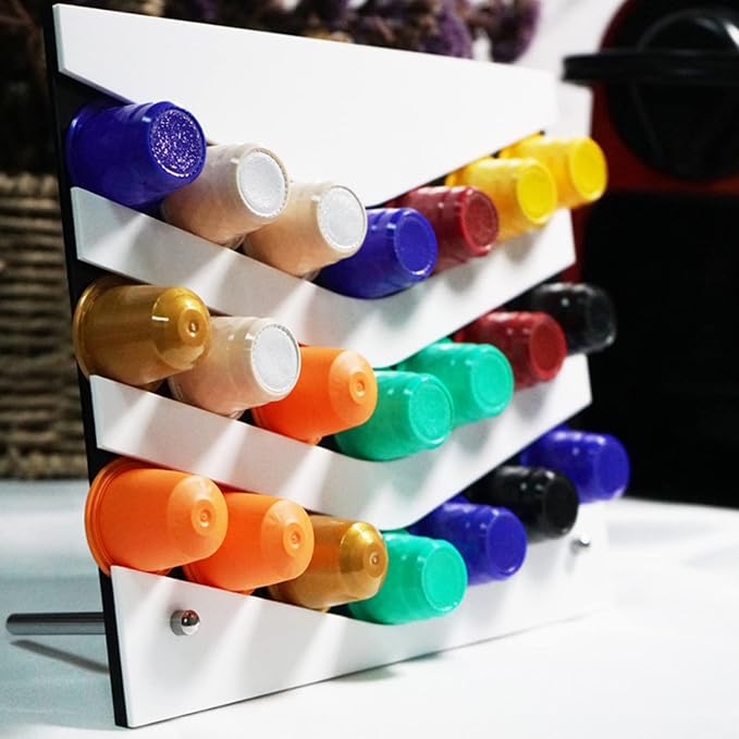 Coffee Pod Organizer Rack, 9 X 7.9in Large Capacity Acrylic Capsule Holder by Unknown