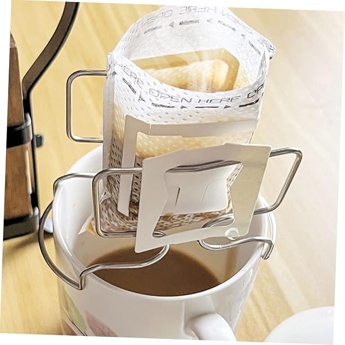 1Set Coffee Drip Bag Holder Stand Portable Stainless Steel Filter Rack - Image 9