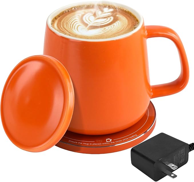 Smart-Warming Ceramic Coffee Cup, 4H Temperature Control by USBERG