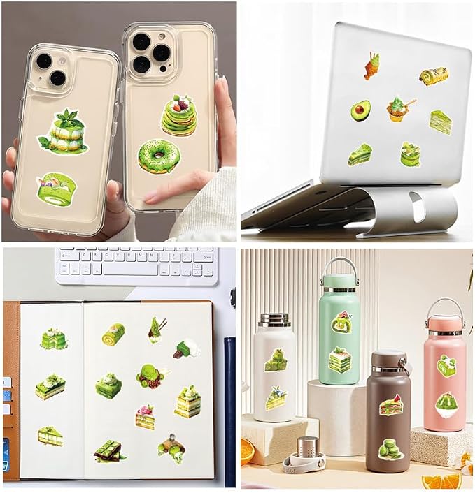 Matcha Cake Sticker 50PCS Water Bottles Laptop Phone Computer Guitar Skateboard - Image 3
