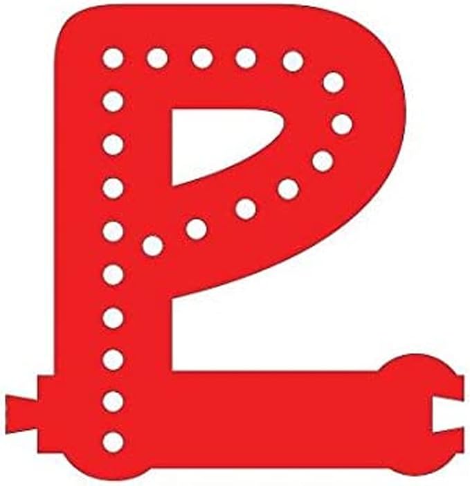M&T Displays LED Marquee Letter Lights Modular Red Light Up Alphabet Initial P - Image 4