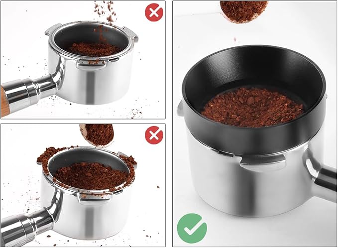 Espresso Dosing Funnel, Aluminum Coffee Powder Dosings Ring Cafe Maker Rings - Image 3