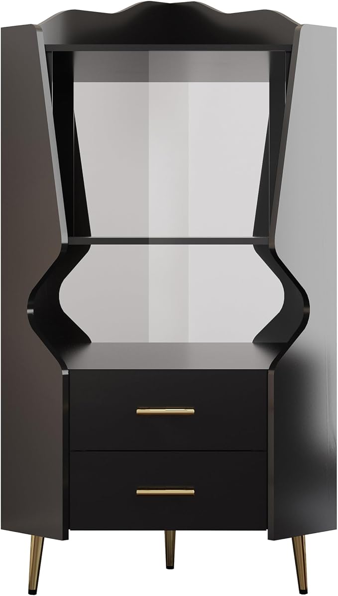 19" Wooden Corner Bar Cabinet - Image 9