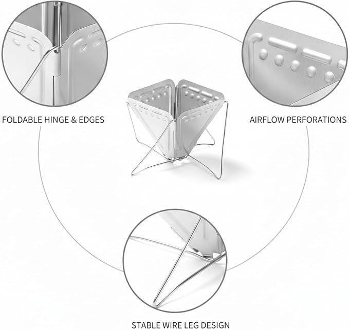 Coffee Drip Stand, Foldable Stainless Steel Pour Over Holder - Image 6