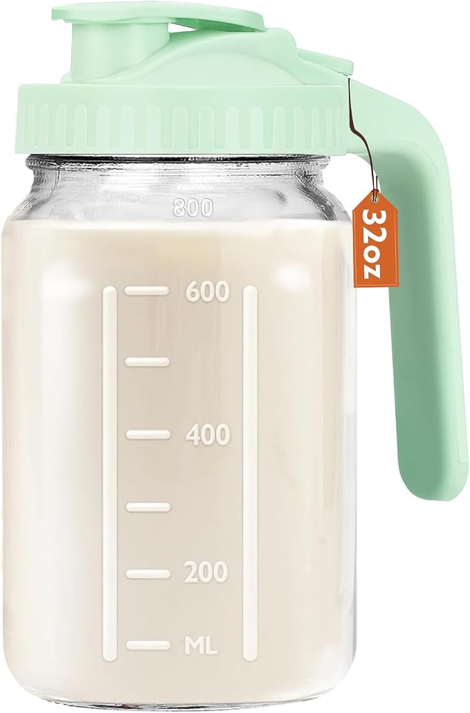Mihlapi Breast Milk Pitcher, 32 OZ Mason Jar Pitcher by Mihlapi