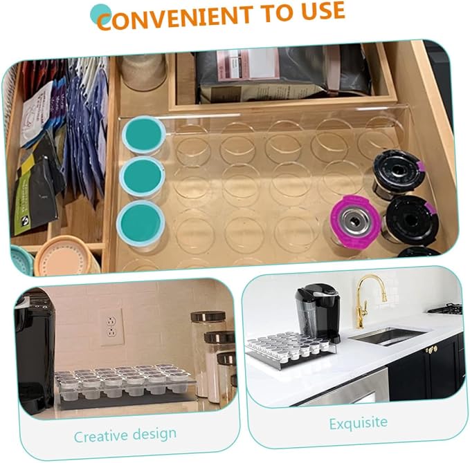 Uonlytech Acrylic Coffee Capsule Holder and Organizer 24 Slot Display Rack - Image 9