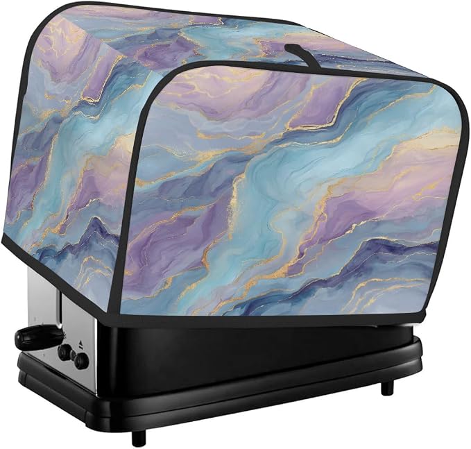 Blue Marble Purple Background Toaster Cover 2 Slice Wide Slot Washable by cfpolar