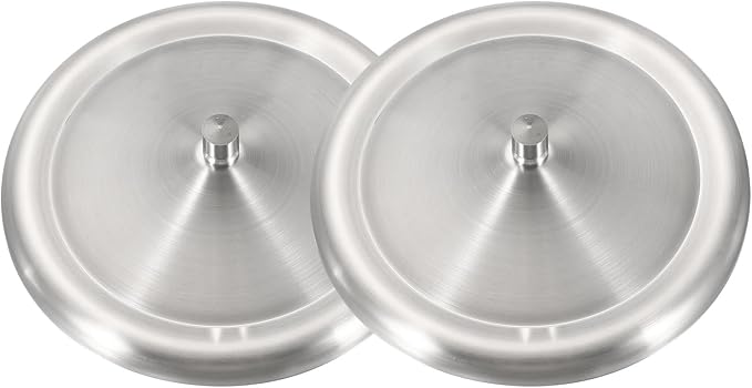 uxcell 2Pcs Stainless Steel Mug Cover, 4.8" Universal Cup Lid Dust Prevention by uxcell