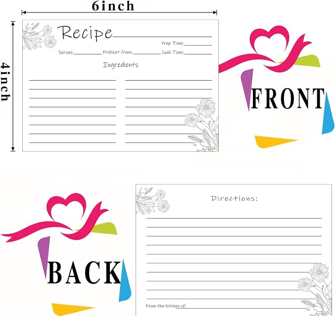 Recipe Cards 4x6 White - Image 2