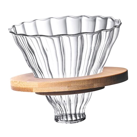 KALLORY 1Set High Borosilicate Glass Coffee Drip Filter Cup by KALLORY