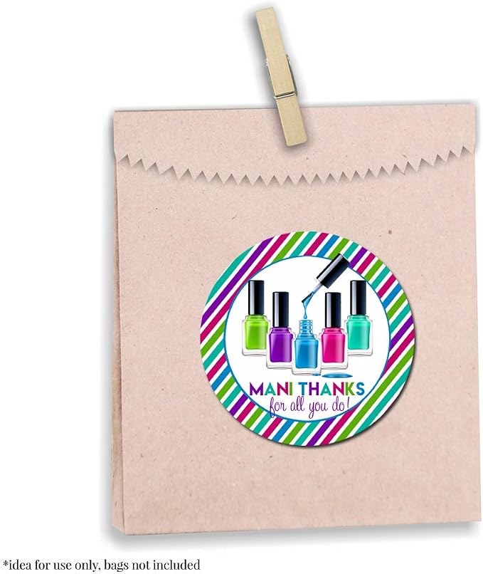 “Mani Thanks” Teacher, or Employee Appreciation Thank You Sticker Labels - Image 5