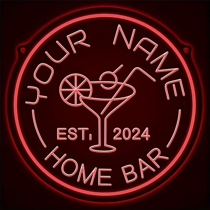Custom Cocktail LED Neon Sign Personalized Home Bar Name Neon Lights - Image 5