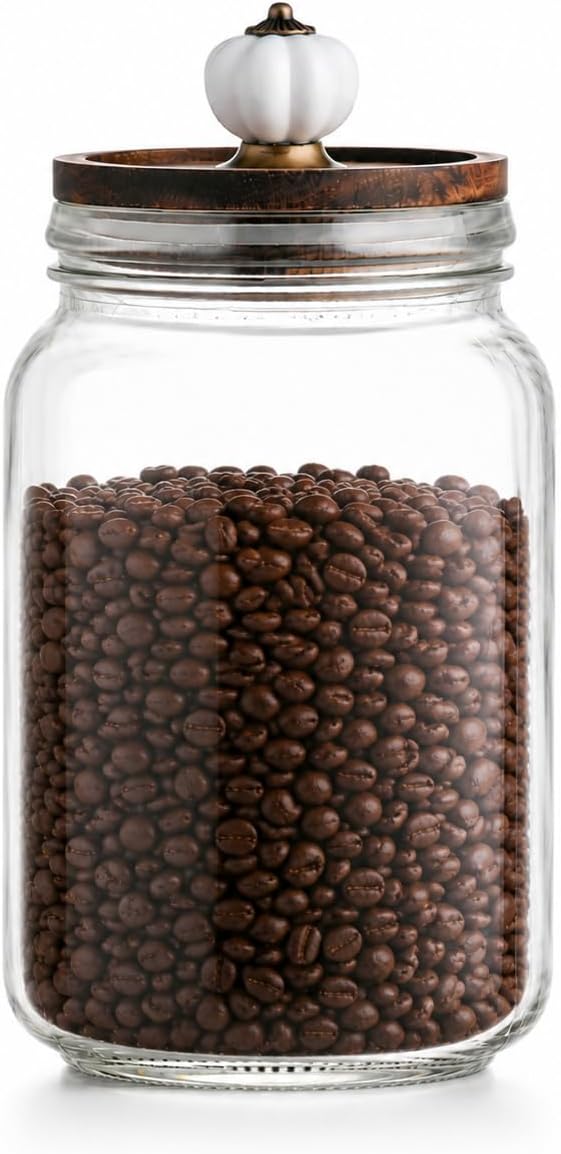 50.7oz Glass Coffee Bean Container by Unknown