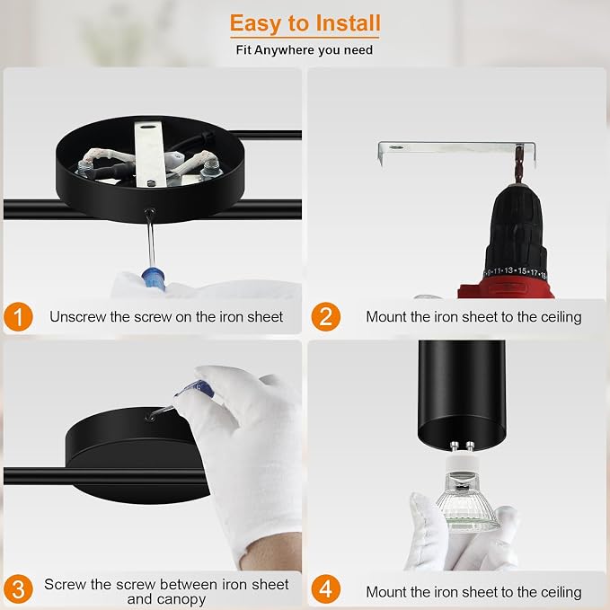 Plug in Track Lighting LED, Track Lighting Fixtures Ceiling, Plug in Wall Light - Image 9