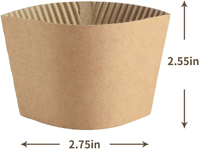Coffee Sleeves - 500 count SPRINGPACK Disposable Corrugated Hot Cup Sleeves - Image 5