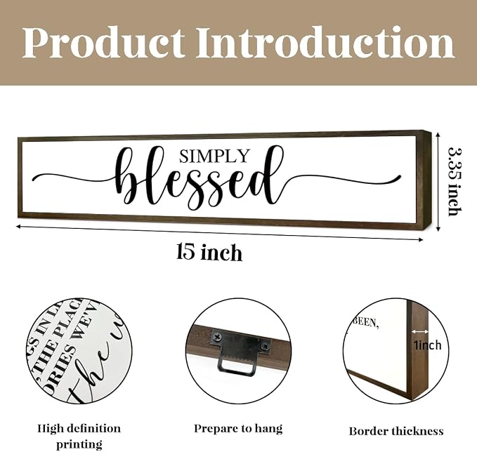 Simply Blessed sign, Tiered Tray Decor, Blessed Signs - Image 2