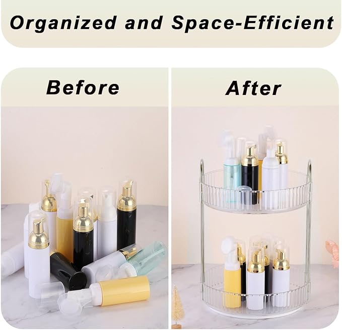360 Rotating Makeup Organizer and Storage - Image 6