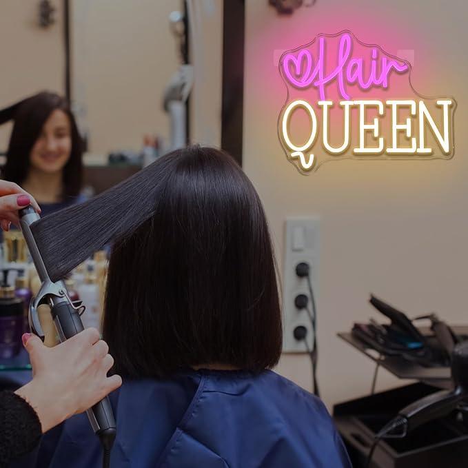 Hair Queen Neon Sign Dimmable Barber Shop Neon Light Sign - Image 7