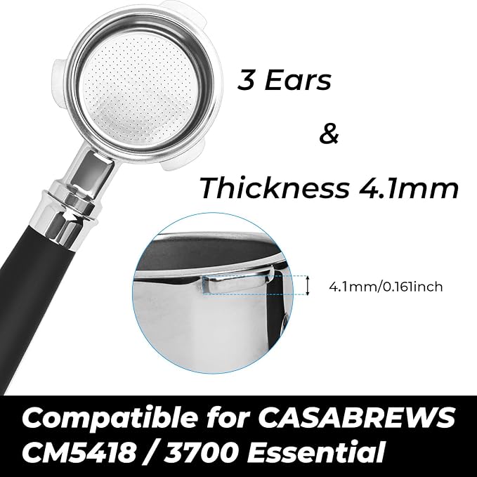 51mm Bottomless Portafilter 3 Ears Fits - Image 2