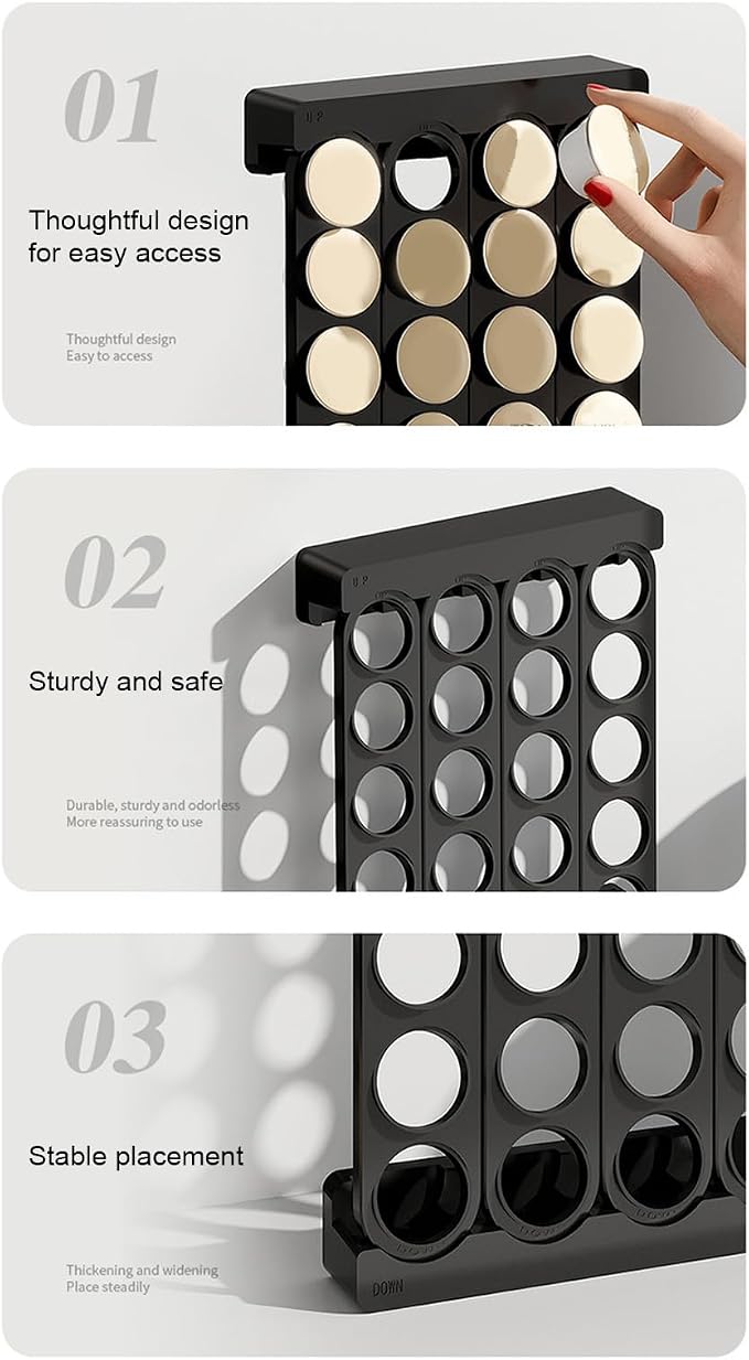 Haofy Modern White Coffee Capsule Rack Holds 20 Pods in Compact 9.6" Design - Image 6