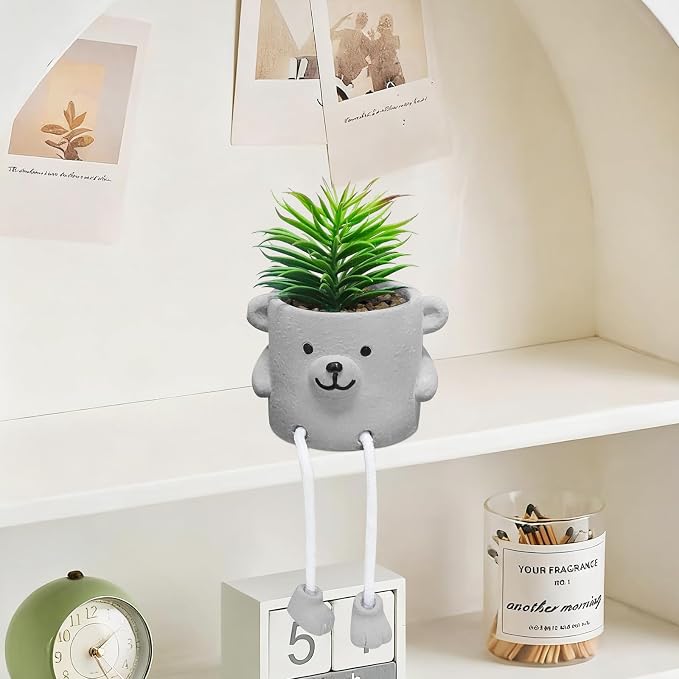 Artificial Succulents in Cement Pots - Image 3